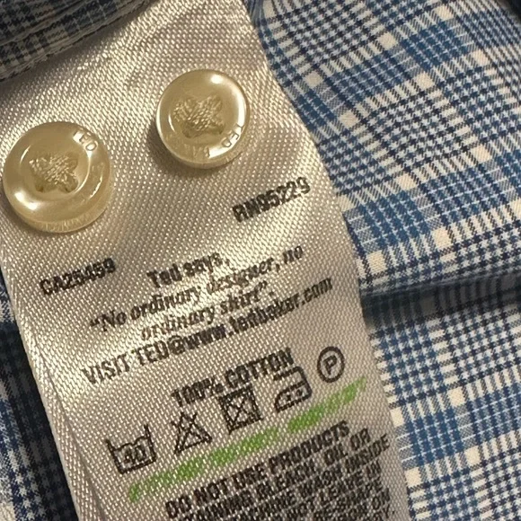 Ted Baker Blue Casual Button Down Shirt Excellent Condition - Picture 9 of 9